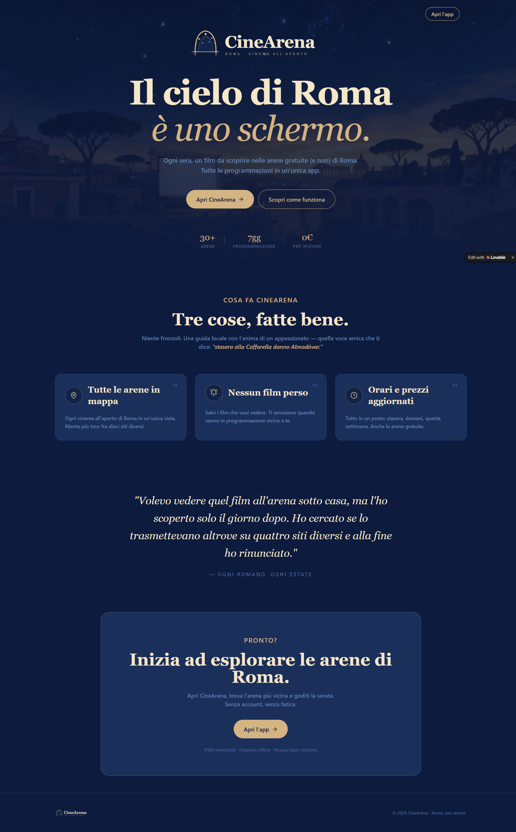 Screenshot di CineArena - Roma