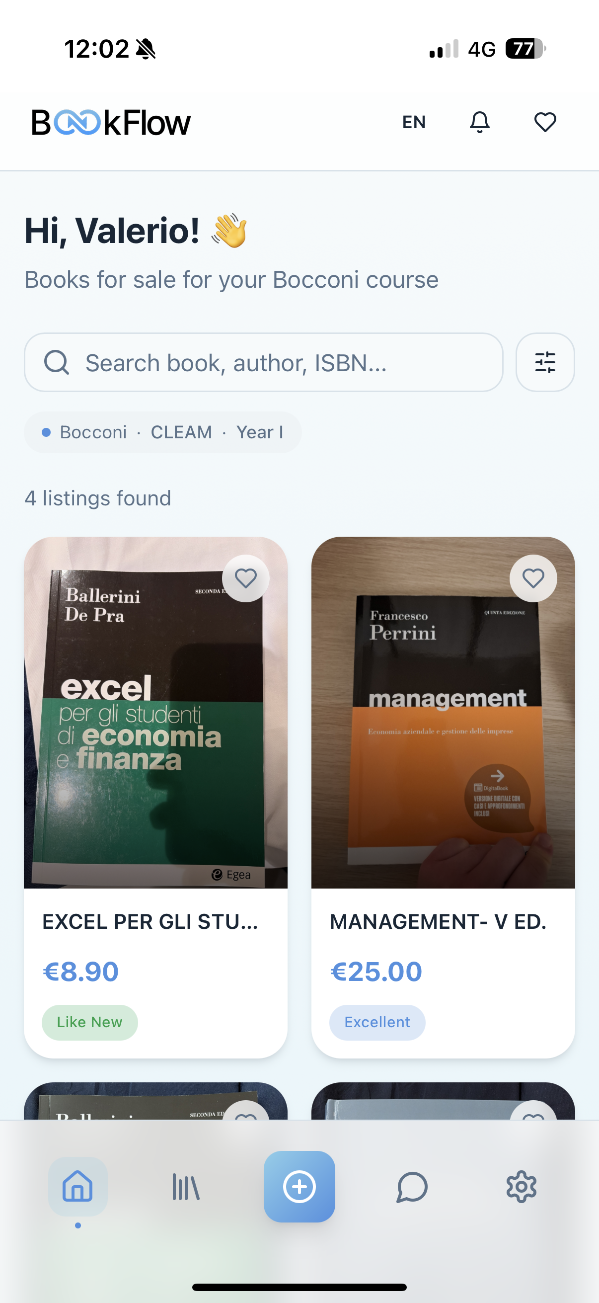 Screenshot di Bookflow