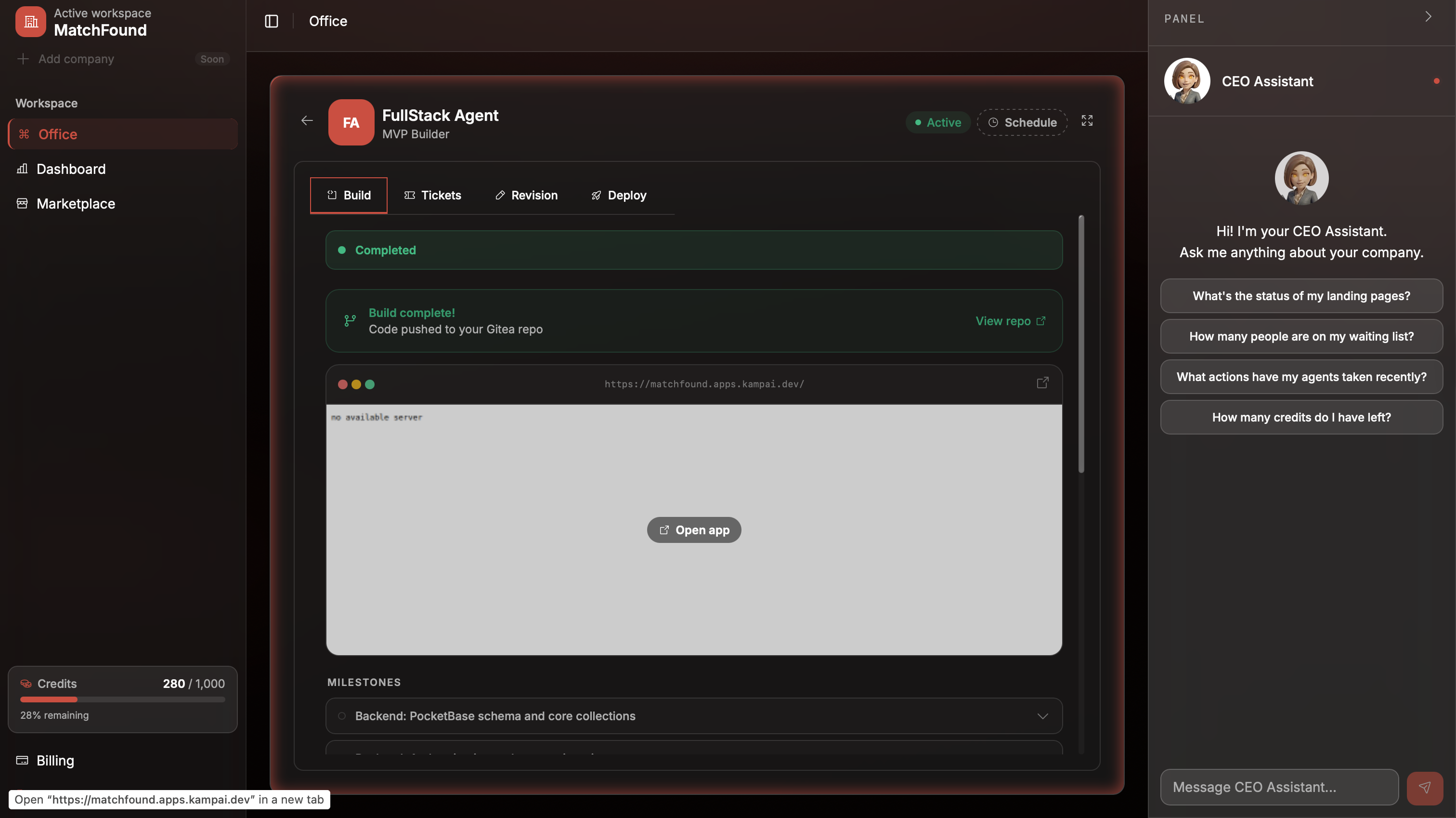 kampai — screenshot 2
